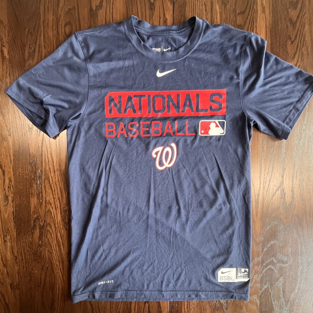 Washington Nationals Nike Tee Men's LG Dri-Fit BSBL T-Shirt Small